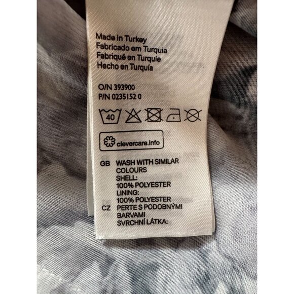 H&M Floral Blouse Wrap Style Draped Front Long Sleeve Polyester Womens L - Picture 6 of 16